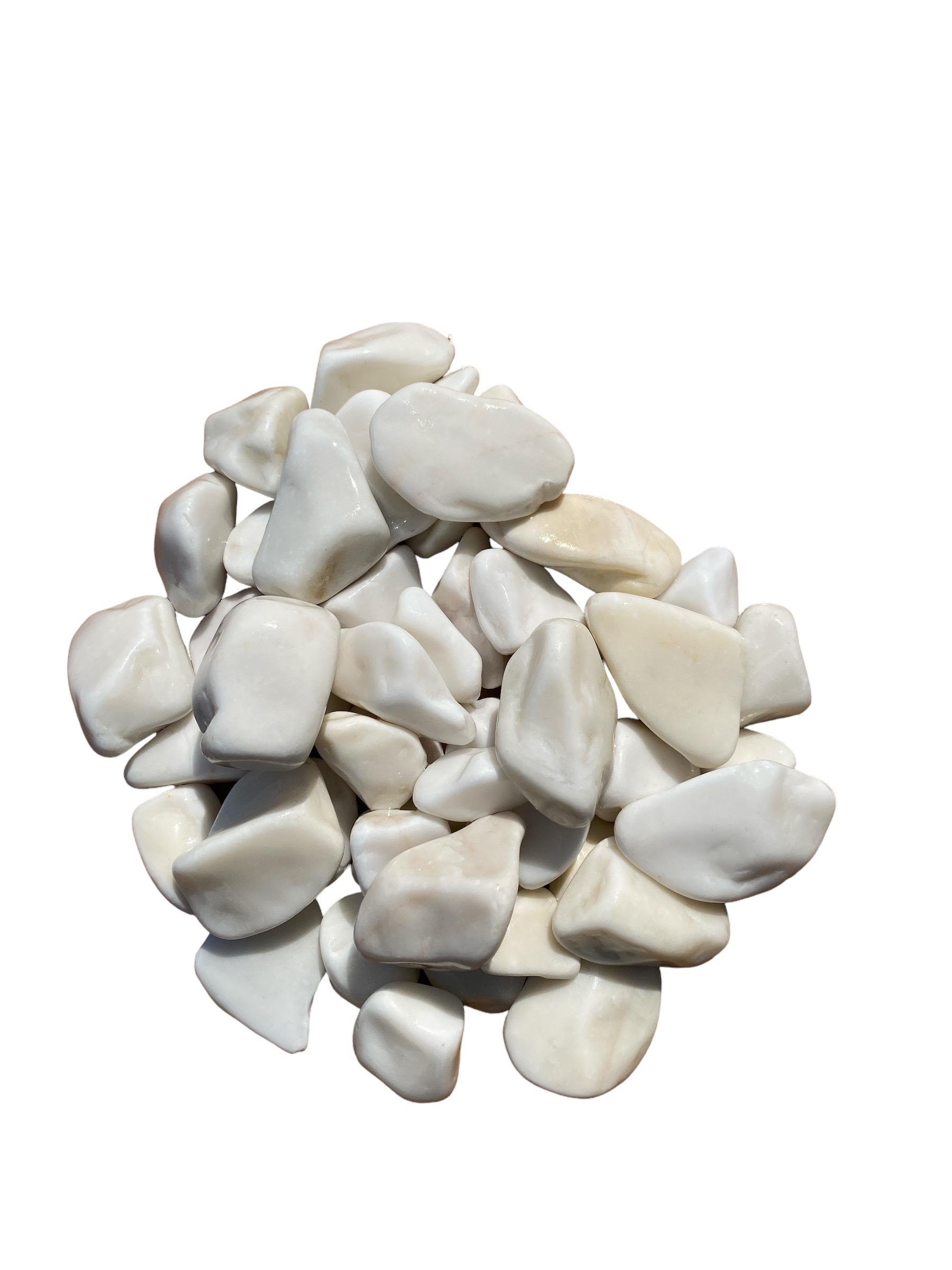 T-May Beyaz Dolomit Taşı 25 Kg 2-4 Cm Bahçe Süsü, Ve Akvaryum Dekorasyonu Için Dere Çakılı
