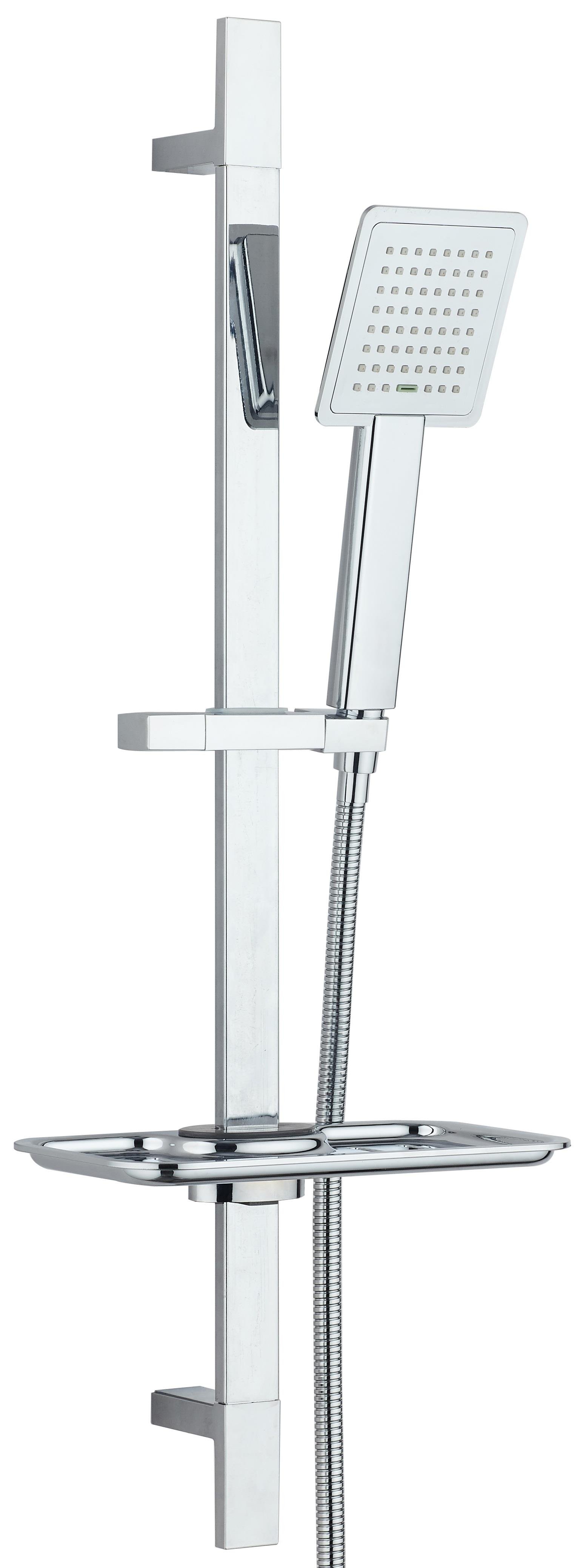 T-MAY Çam Kare Borulu Hareketli Sürgülü Duş Seti Üst Takımı