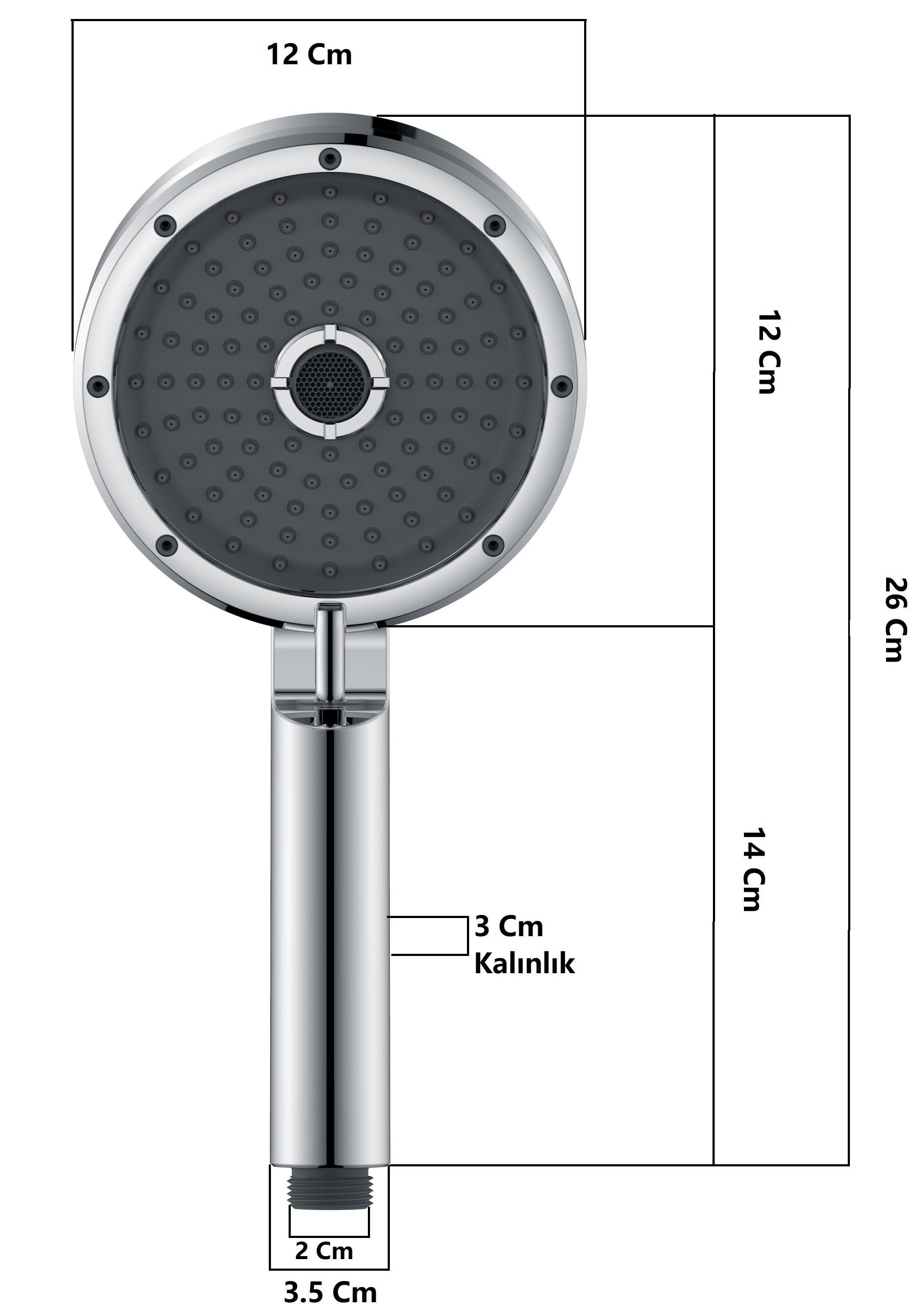 T-MAY Kağan Oval Borulu Hareketli Sürgülü Duş Seti Üst Takımı