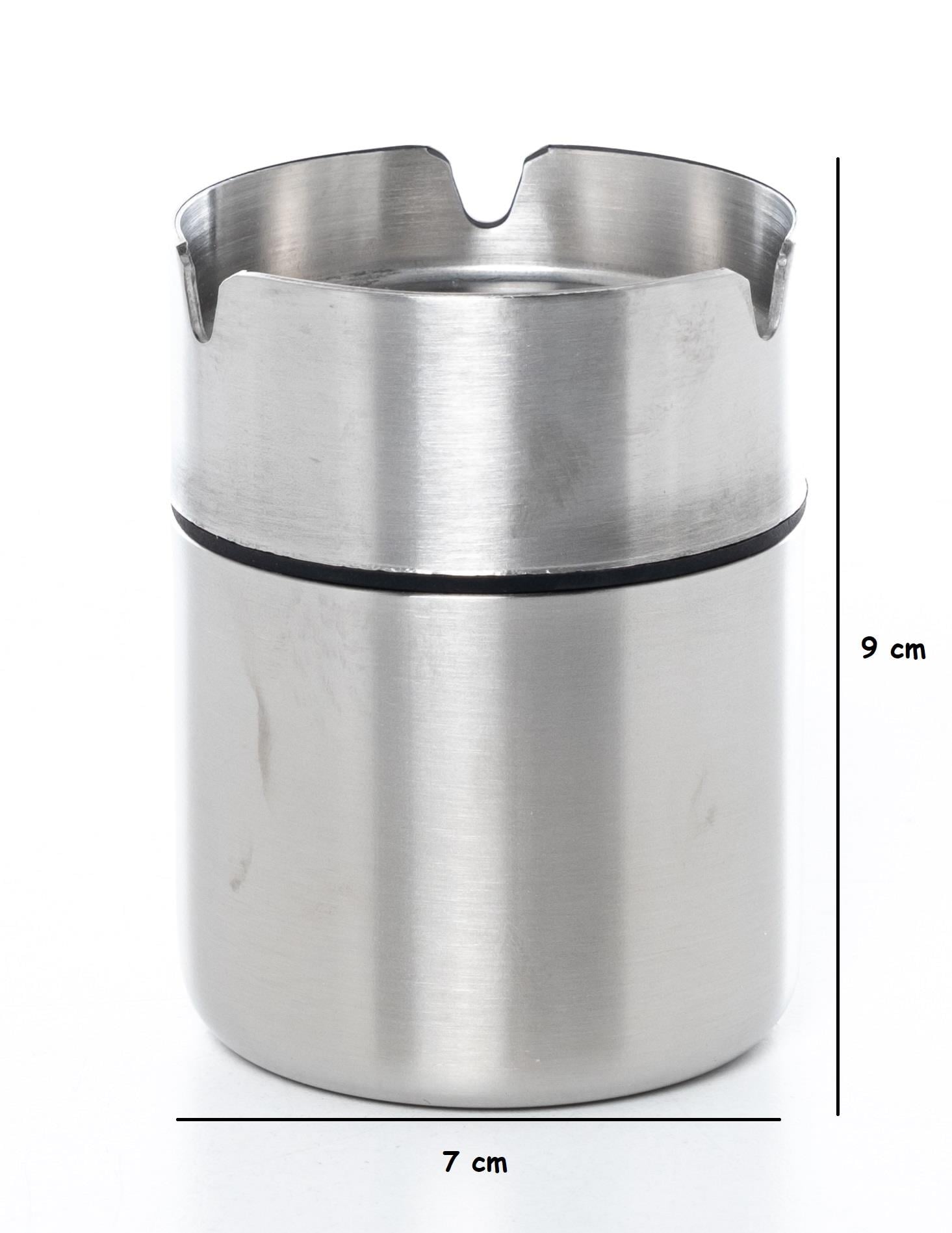 T-MAY Lüks Dekoratif Kokusuz Paslanmaz Çelik Metal Küllük 9cm