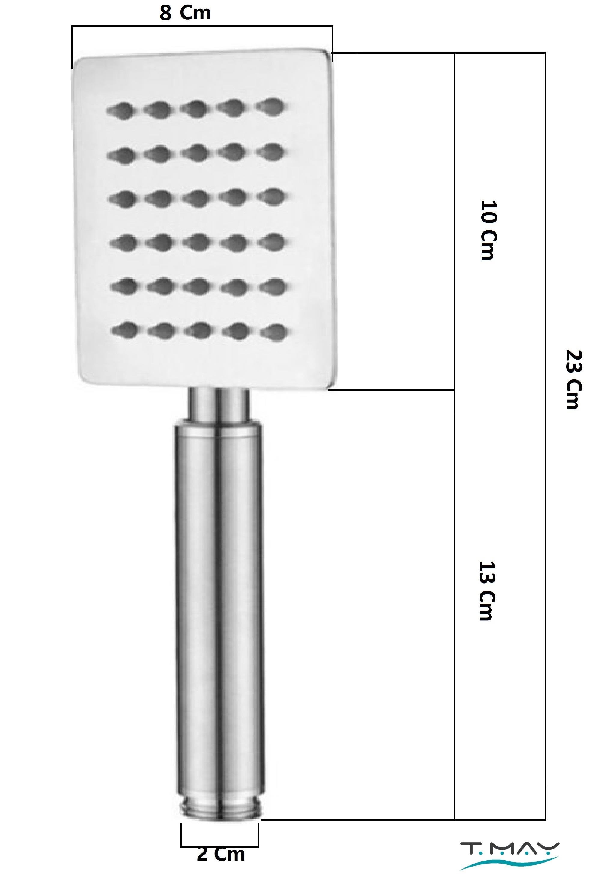 T-MAY Sart Mat İnox Lüks Mafsallı Duş Seti Üst Takımı