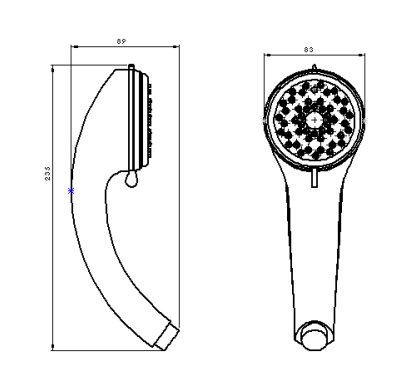 Tema Banyo Classic El Duş Başlığı+Vera Banyo Duş Hortumu Pvc Kopmaz