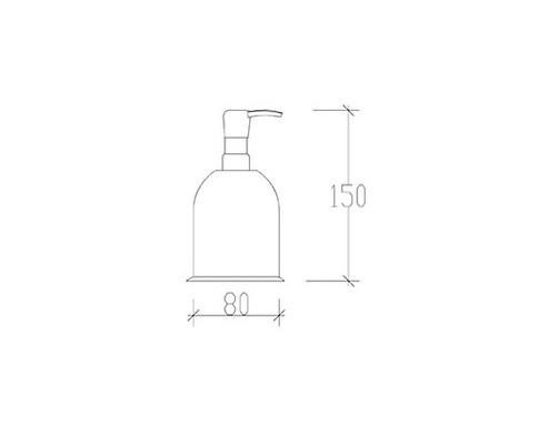 Tema Banyo Dali Sıvı Sabunluk Cam Krom  Dispenser 81209