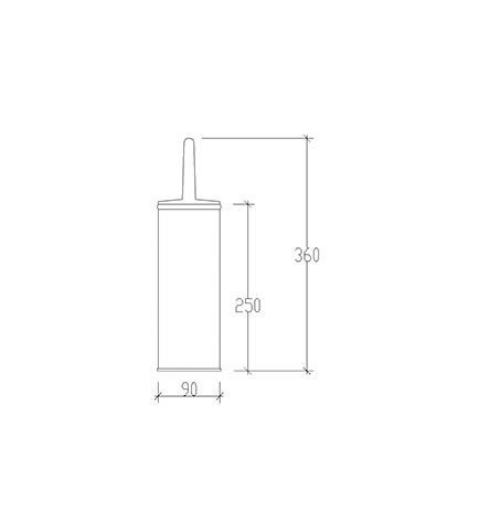 TEMA Banyo Mesa Krom Tuvalet Klozet Wc Fırçası 430 Kalite 81340