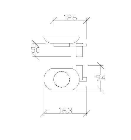 Tema Banyo Premium Cam Katı Sabunluk Duvara Monte Krom 71003