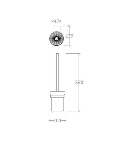 Tema Banyo Premium Klozet Fırçası MAT SİYAH 71018-2M