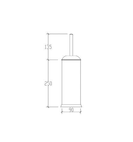 TEMA Banyo Role-B Krom Tuvalet Klozet Wc Fırçası 81332