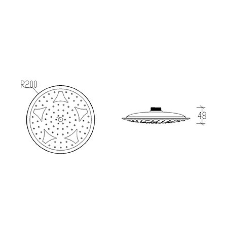 Tema Banyo Tondo Tepe Duş Başlığı 55210