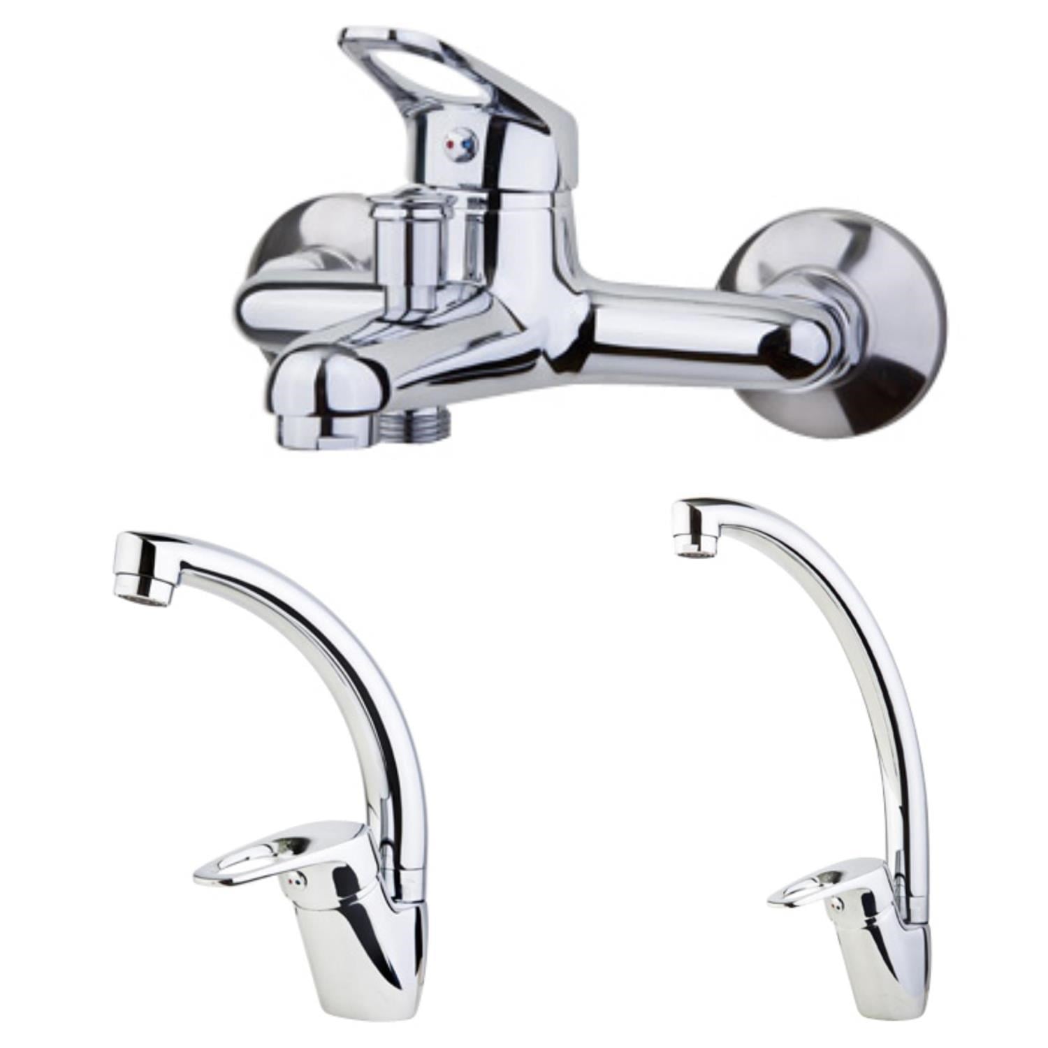 TEMA Solo 3'lü Batarya Set(Banyo 61021+Lavabo 61022+Eviye 61023)