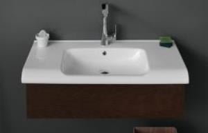 Turkuaz Anova 80 cm Etajerli Dolap Uyumlu Lavabo 80X49.5