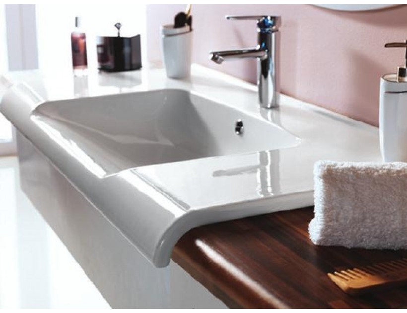 Turkuaz Anova 80 cm Etajerli Dolap Uyumlu Lavabo 80X49.5