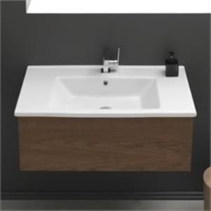 Turkuaz Arte 75 cm Etajerli Dolap Uyumlu Lavabo
