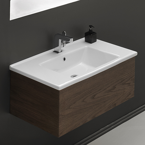 Turkuaz Arte 75 cm Etajerli Dolap Uyumlu Lavabo