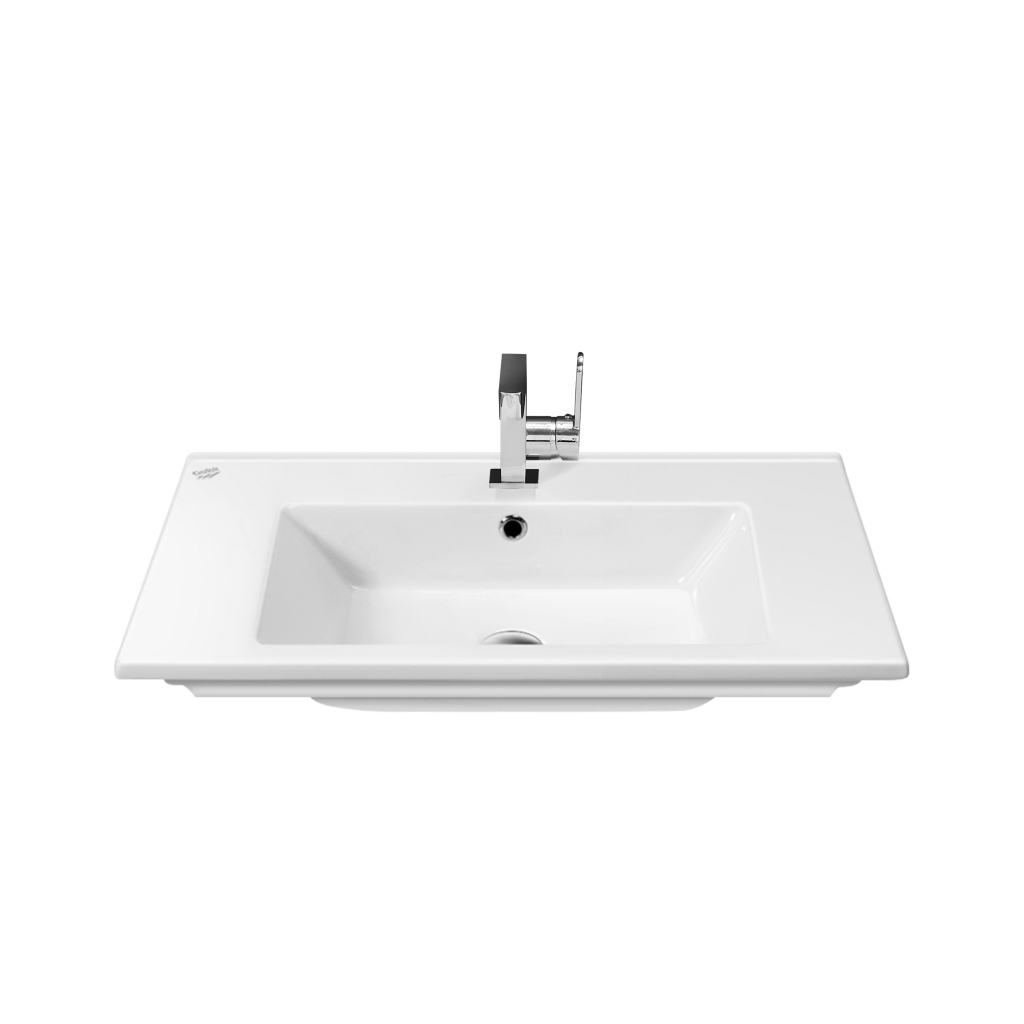 Turkuaz Arte 75 cm Etajerli Dolap Uyumlu Lavabo