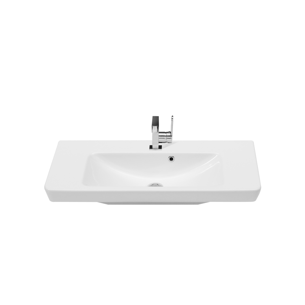 Turkuaz Porto 85 cm Etajerli Dolap Uyumlu Lavabo 85x38