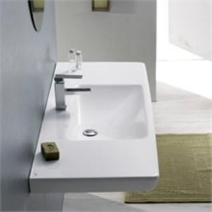 Turkuaz Porto 85 cm Etajerli Dolap Uyumlu Lavabo 85x38