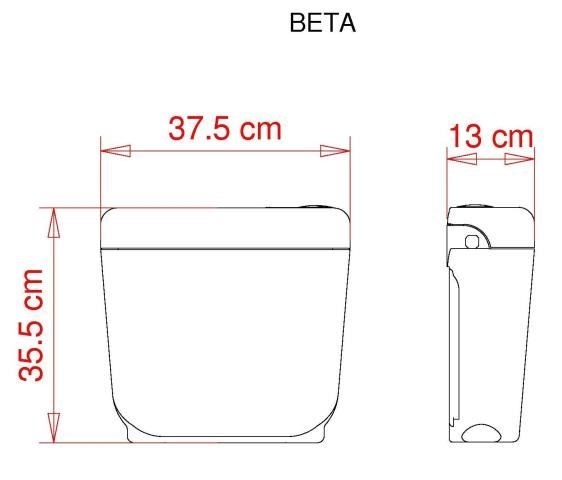 VİSAM Alfa Stoplu Klozet Üstü Basma Rezervuar 400-001 Plasik