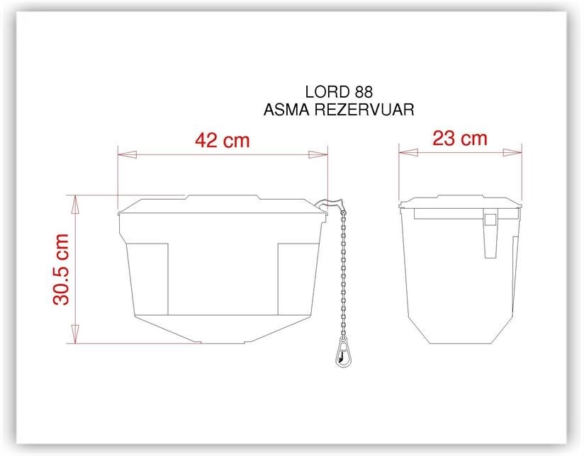 VİSAM Lord 88 Zincirli Klasik Asma Rezervuar + 452-002 Plastik