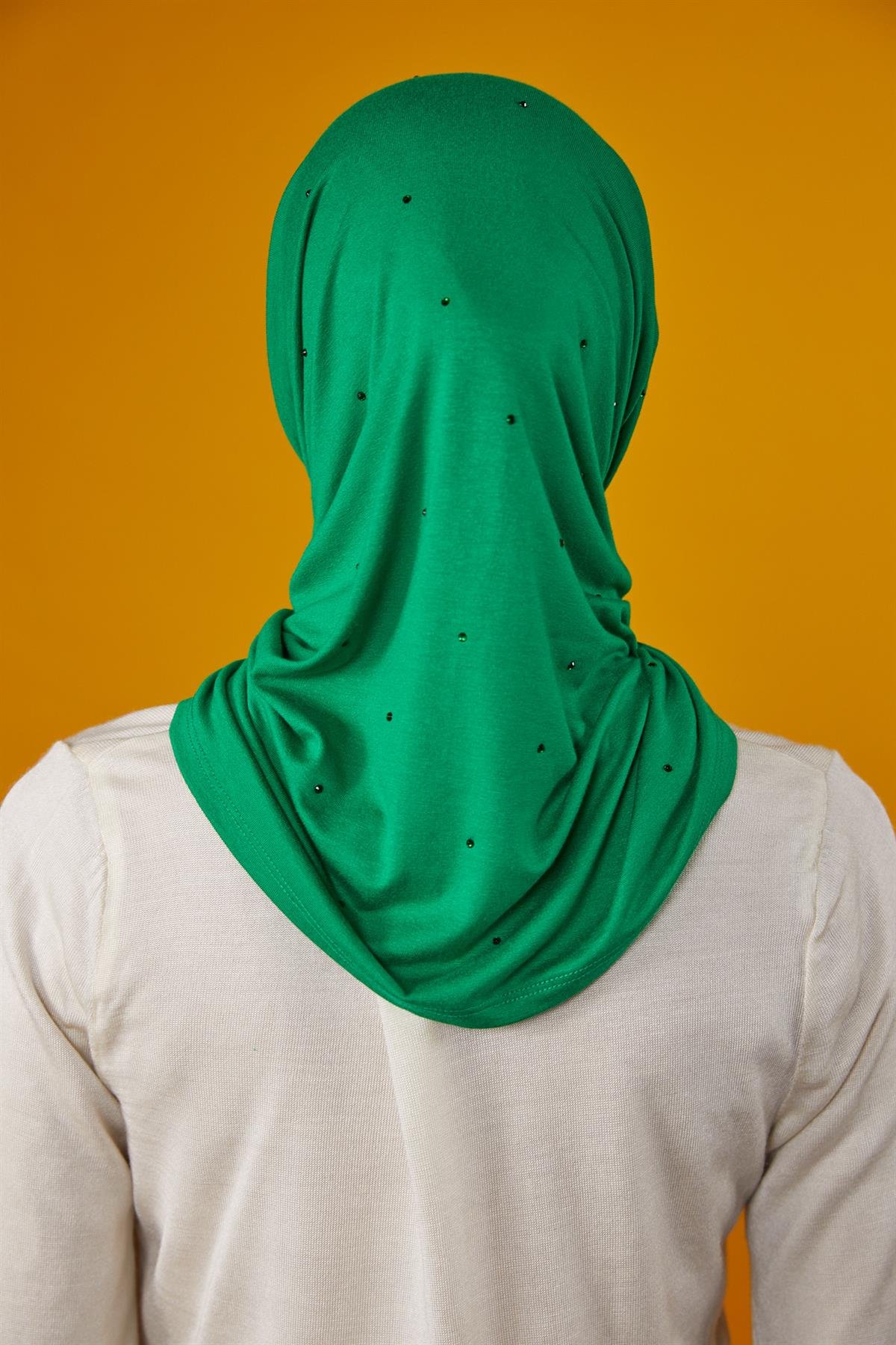 Asya Taşlı Bone-Yeşil