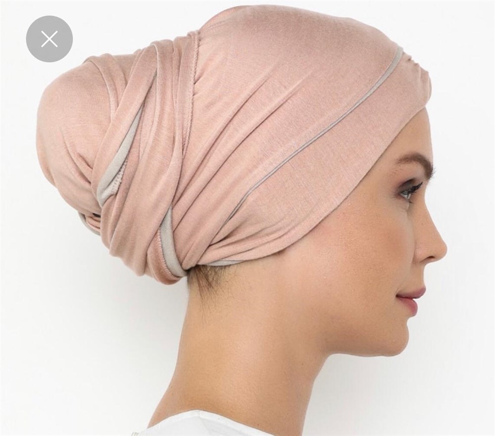 Bağcıklı Penye Dolama Bone-Pudra-Nude