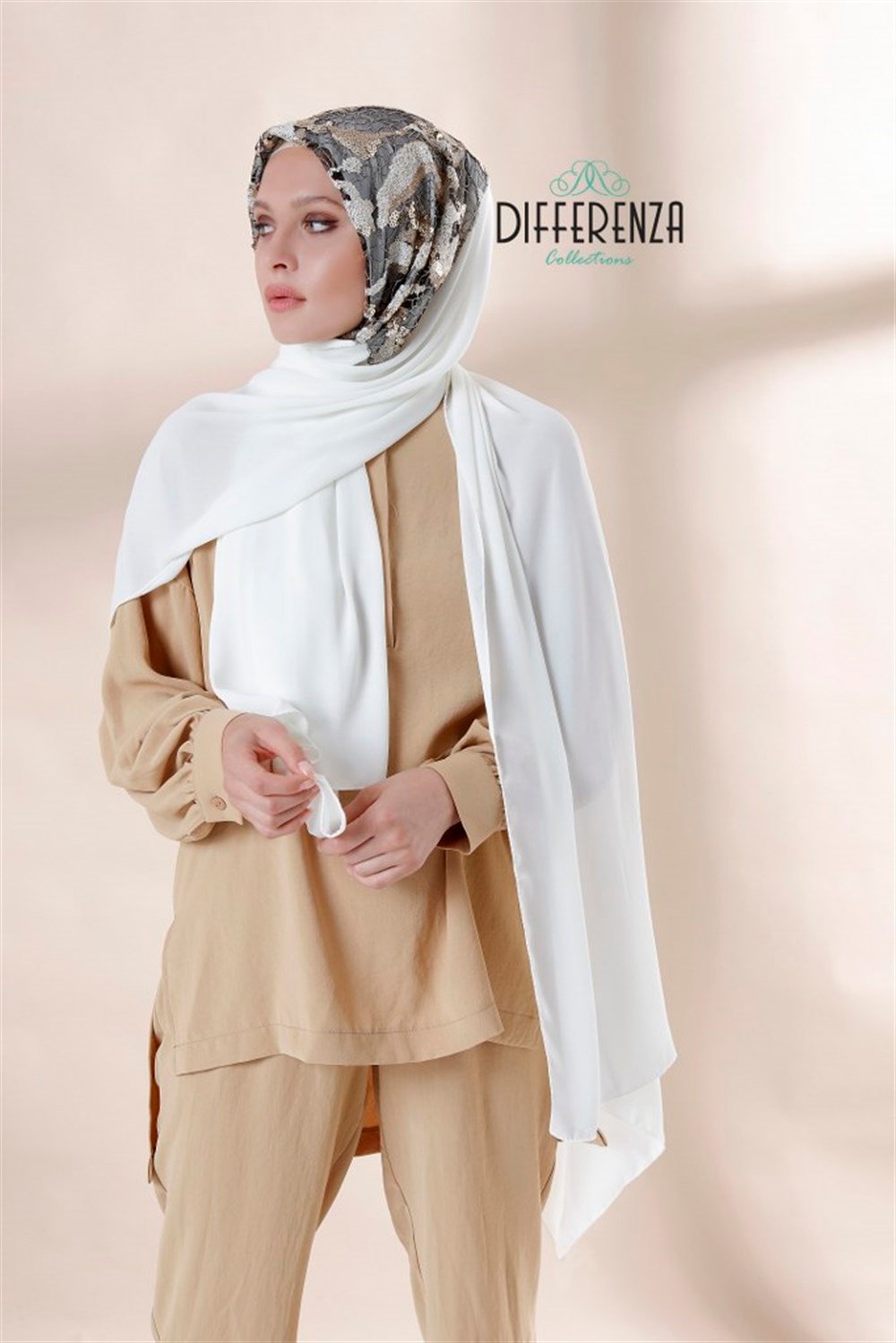 BULUT PAYET ŞAL-Beyaz