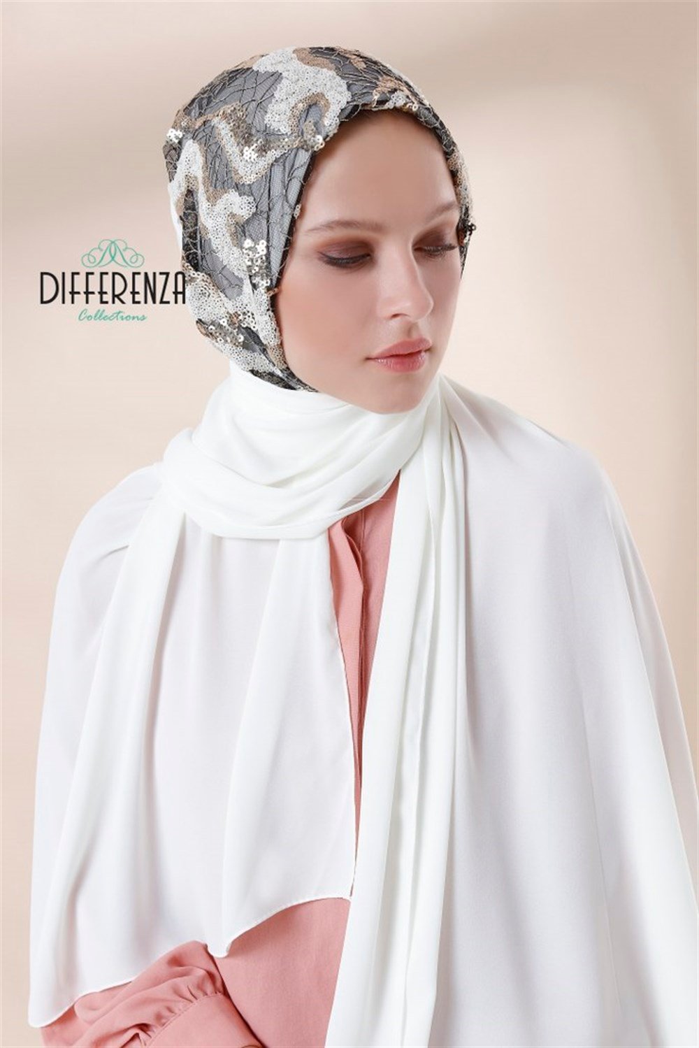 BULUT PAYET ŞAL-Beyaz