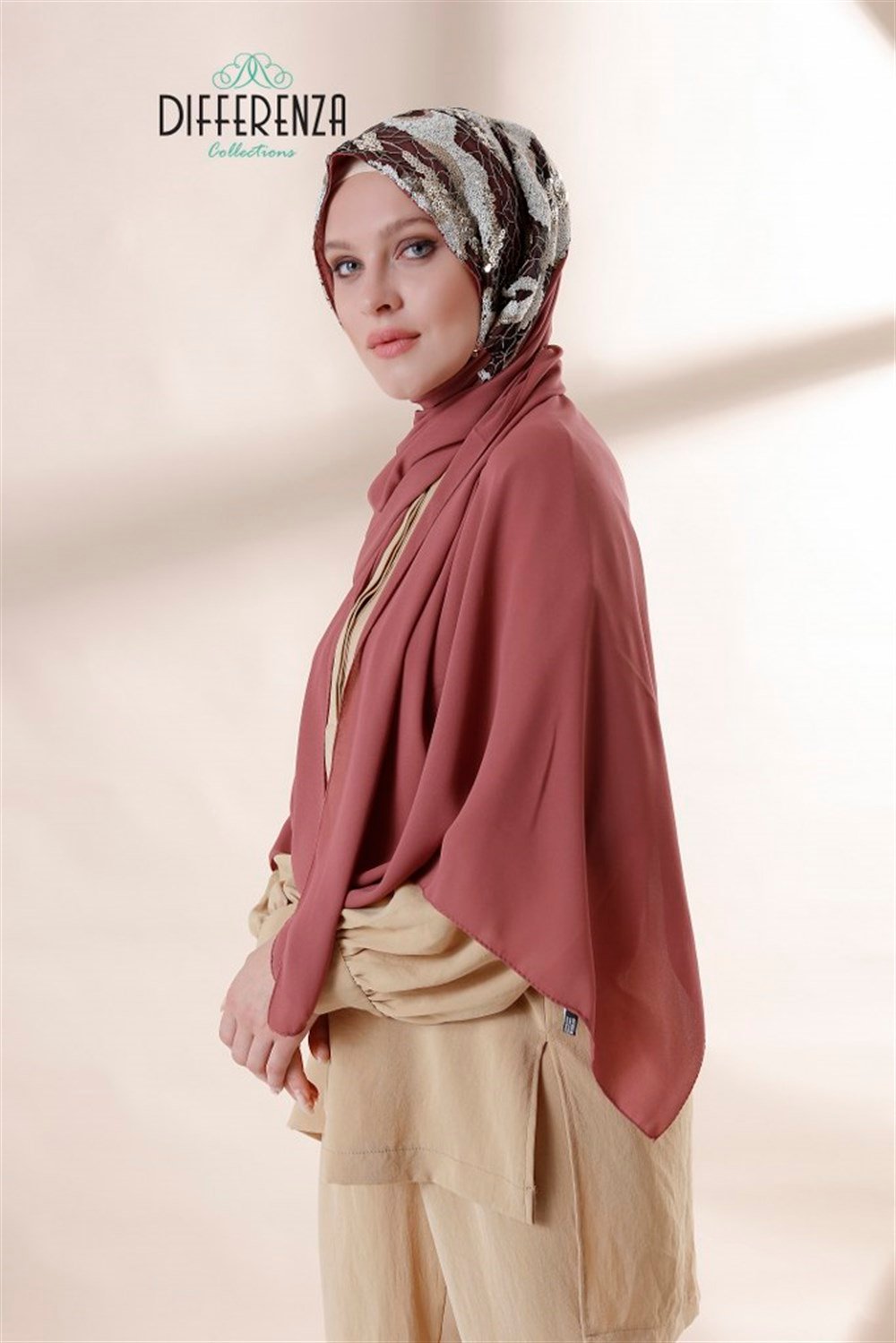 BULUT PAYET ŞAL-Gülkurusu Bej