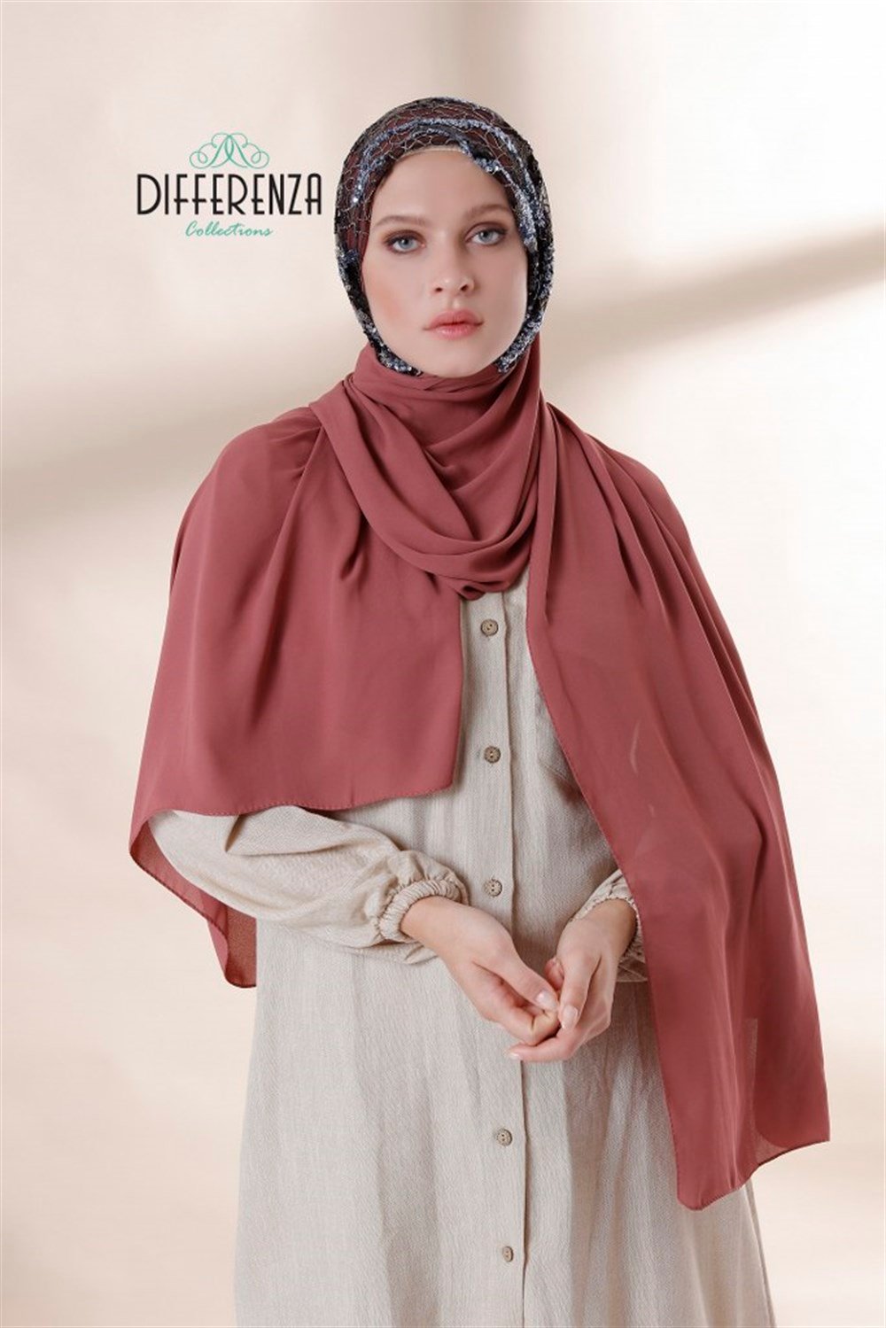 BULUT PAYET ŞAL-Gülkurusu İndigo