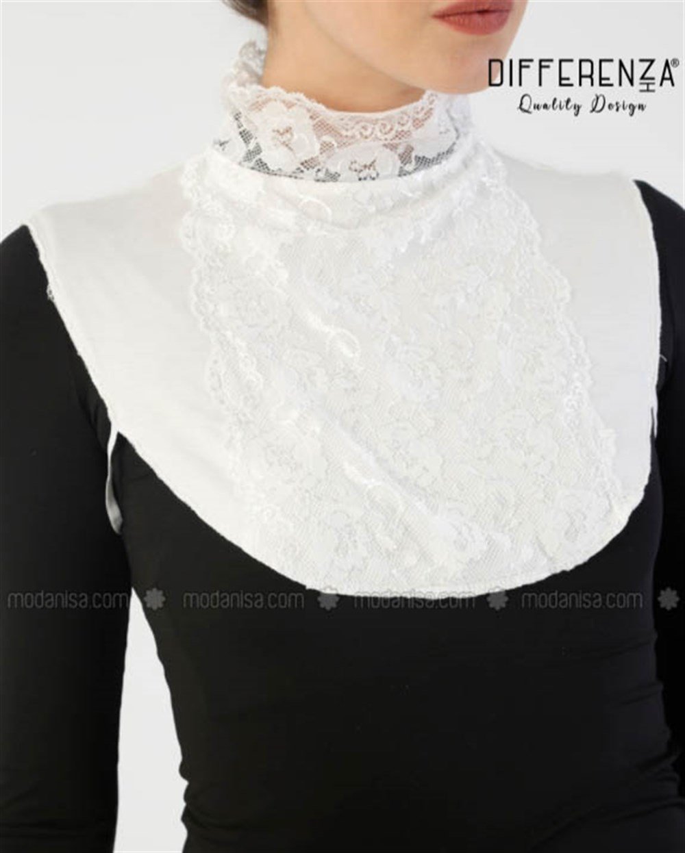 Dantelli Boyunluk-Ekru