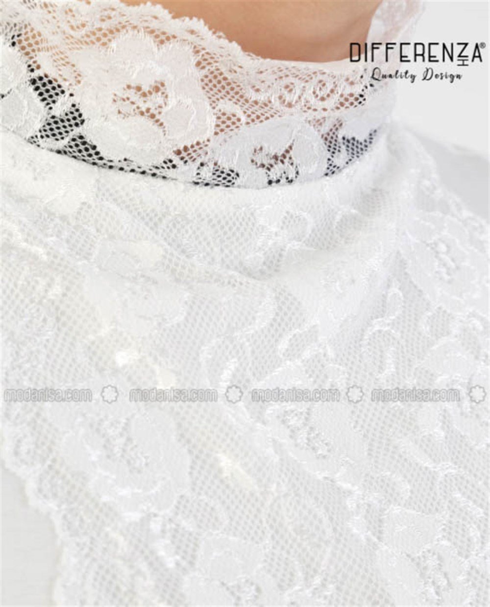 Dantelli Boyunluk-Ekru