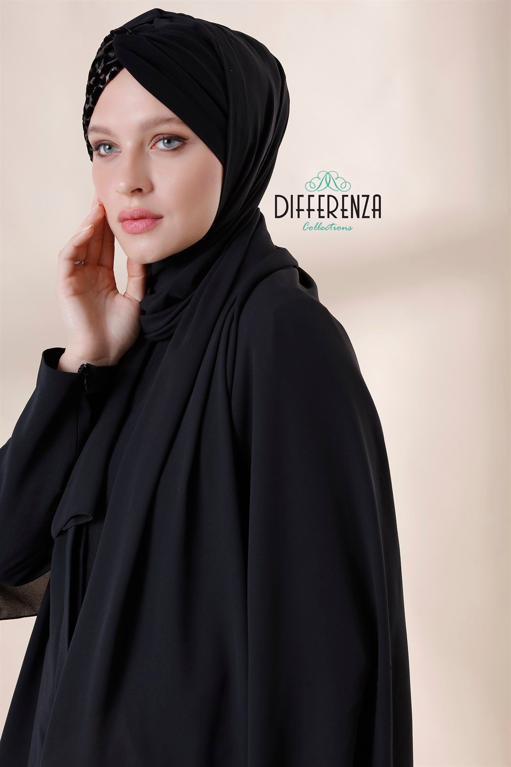 Düğüm Deri Leopar Tek Taraf Şal-Siyah