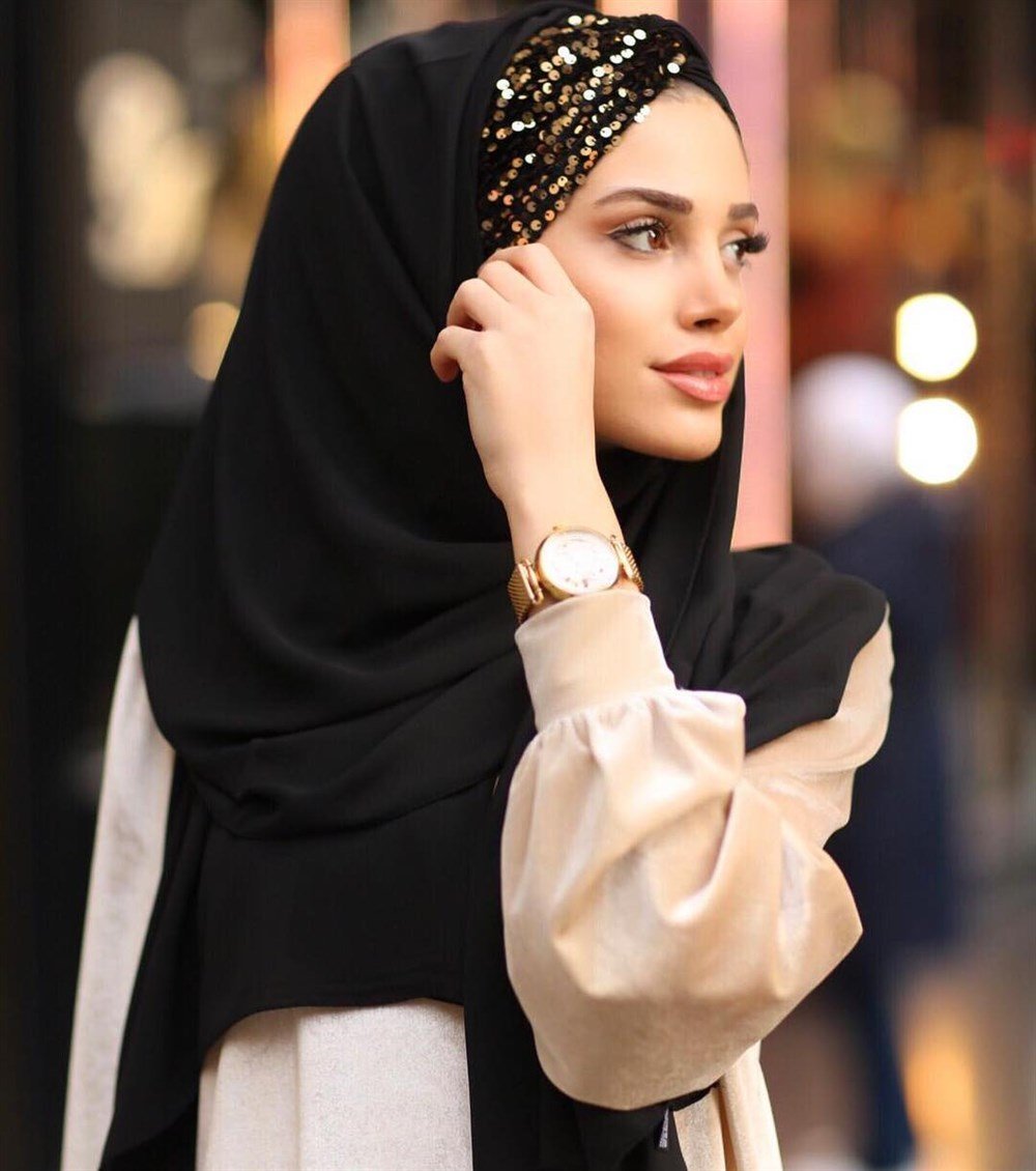 Düğüm Lux Payet Tek Taraf Şal -Siyah Gold