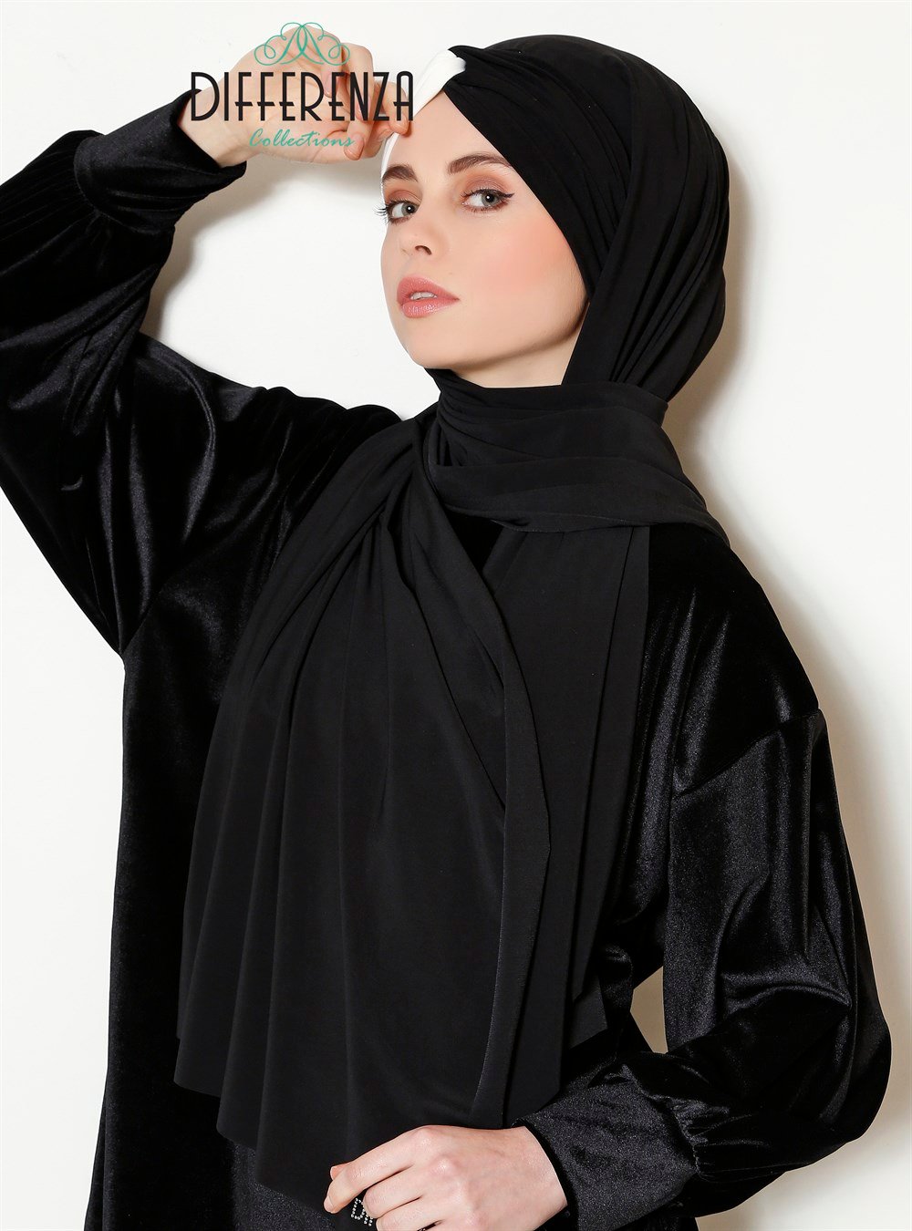 Düğüm Sandy Şal -Siyah Beyaz
