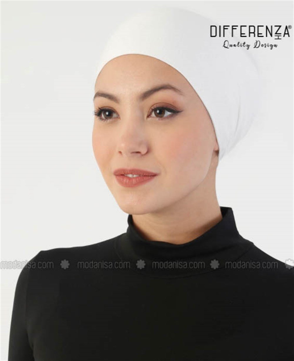 Düşük Topuzlu Bone-Beyaz