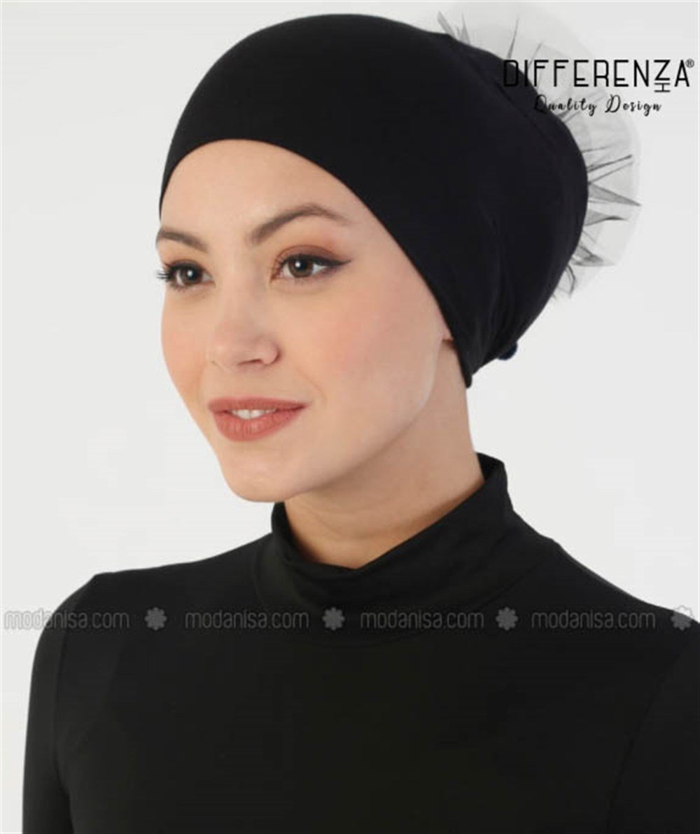 Düşük Topuzlu Bone-Siyah