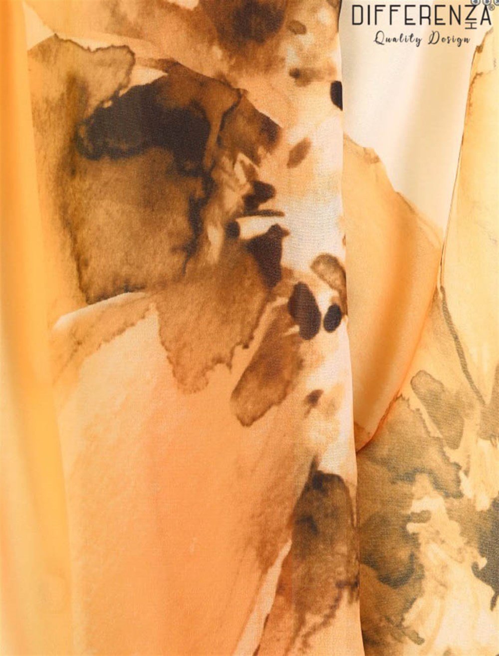 Flora Basic Desenli Şal-Sarı