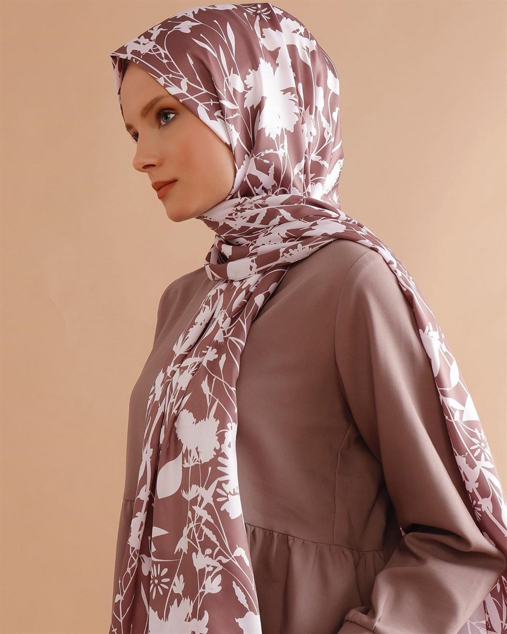 Gölge Rose Şal - Vizon / Krem