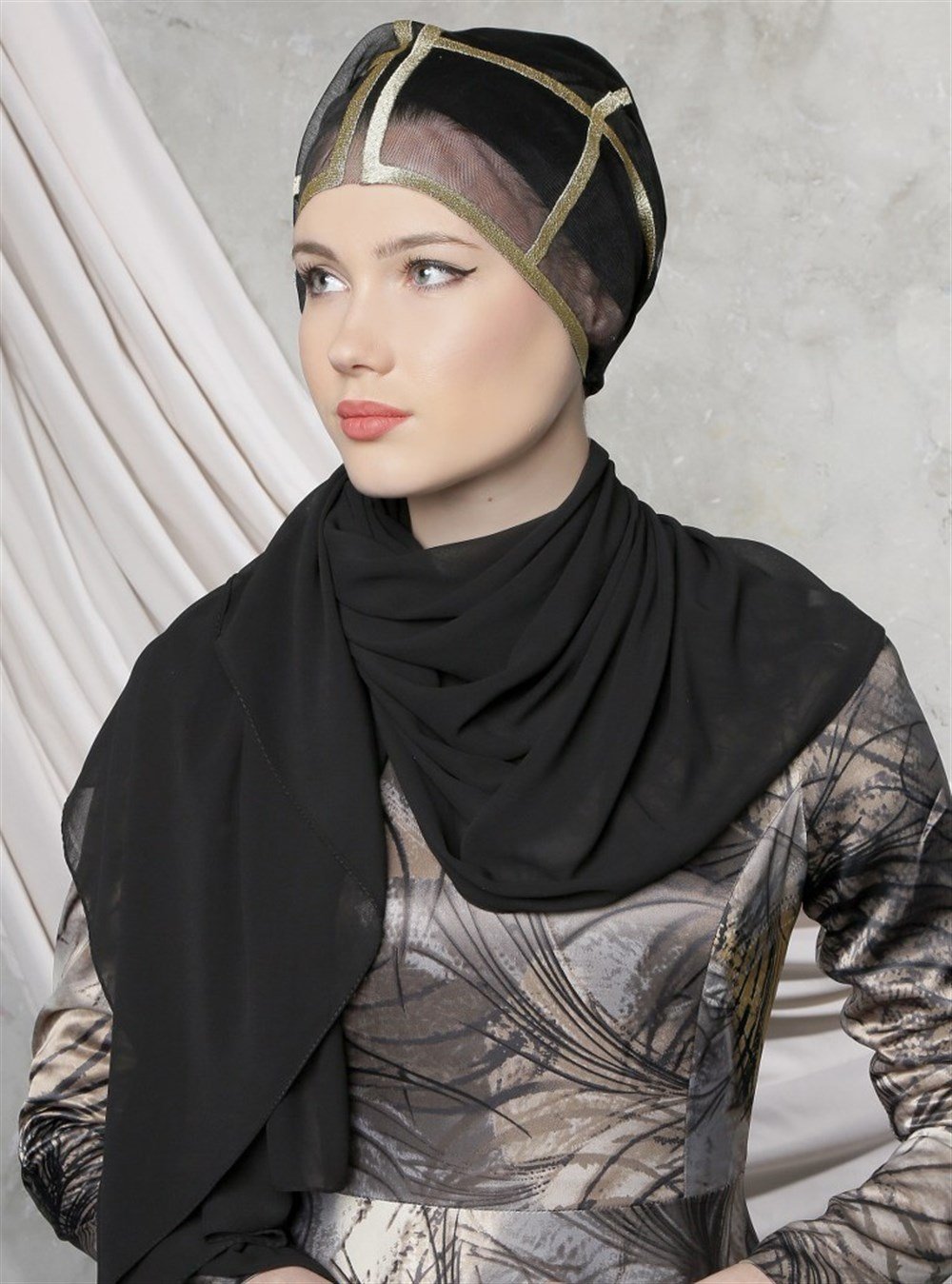 Kafes Şal-Siyah Gold