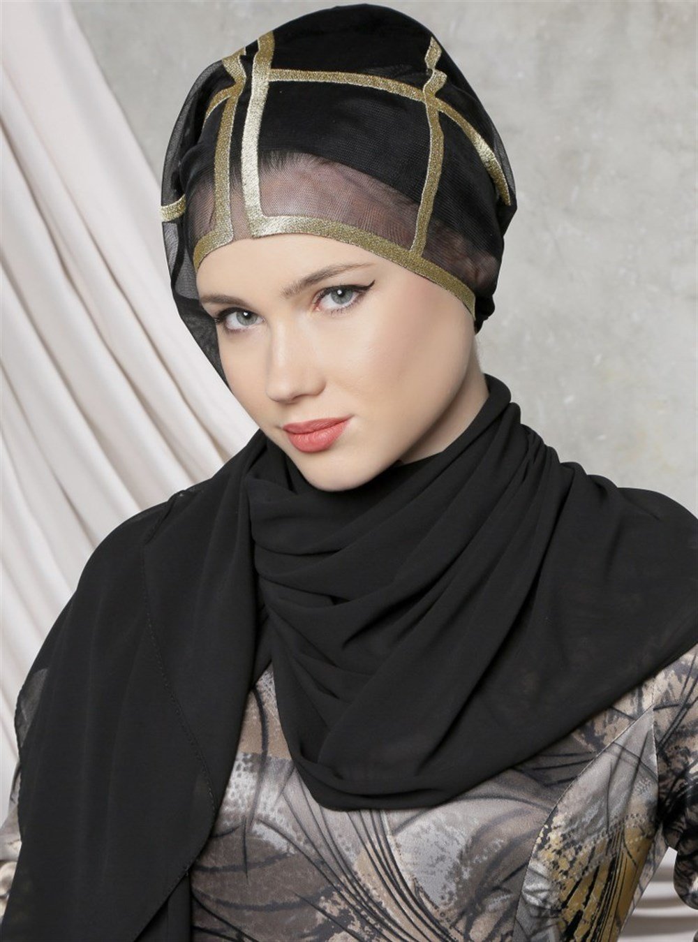 Kafes Şal-Siyah Gold