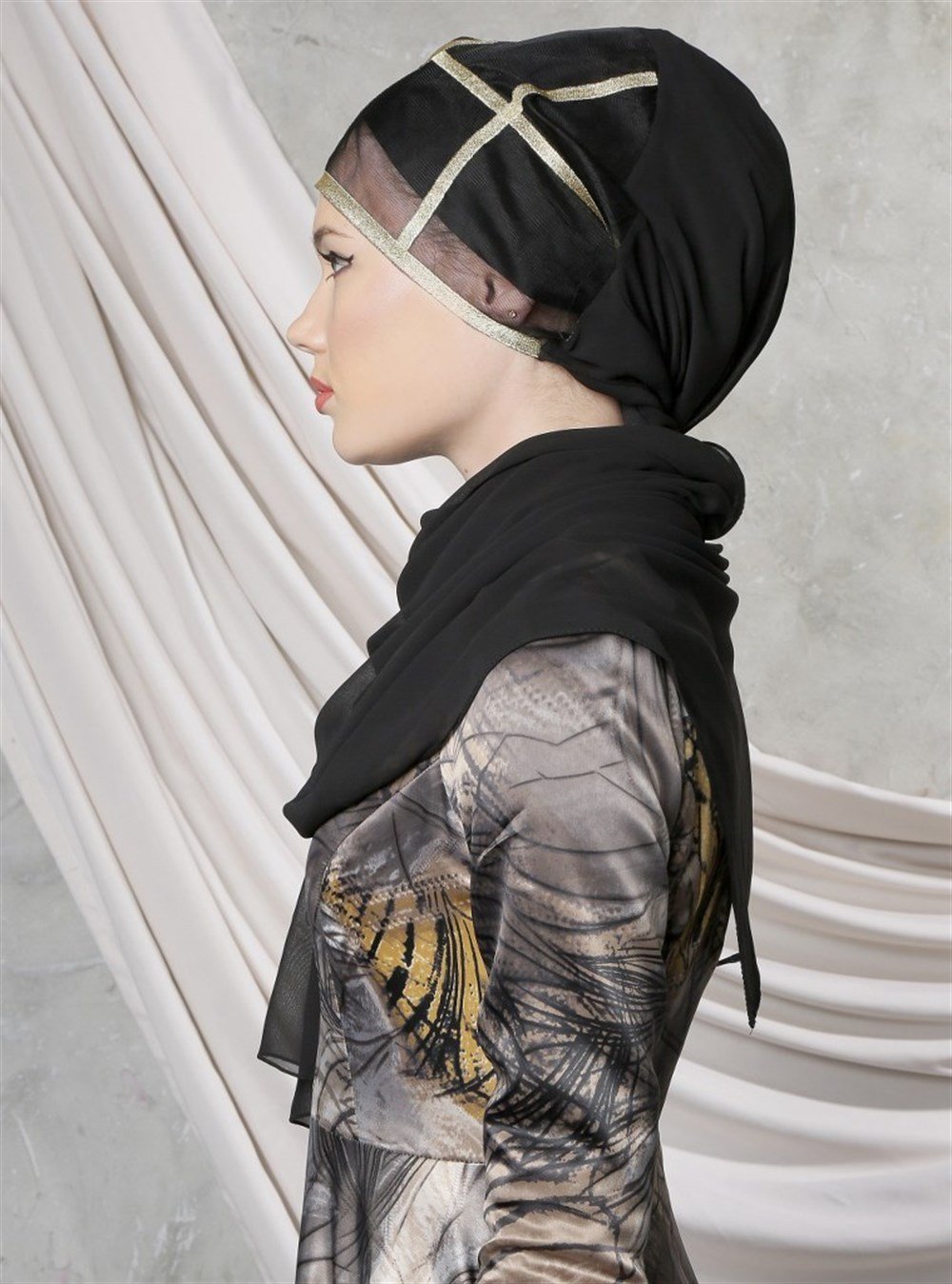 Kafes Şal-Siyah Gold