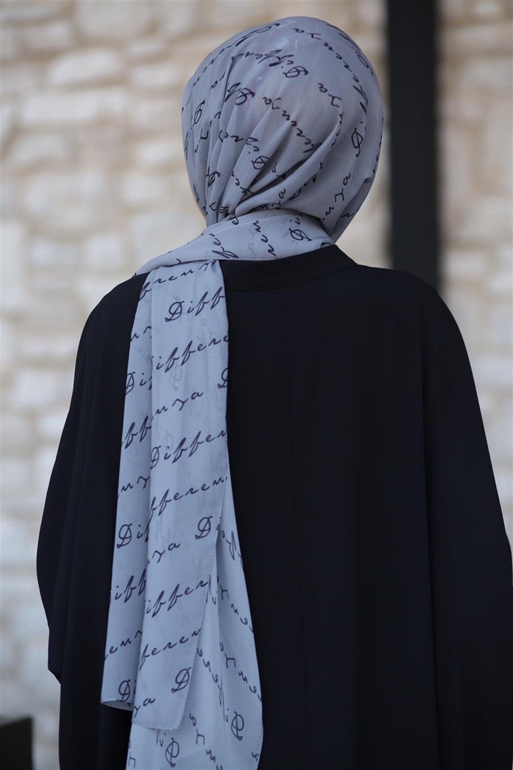 Logolu Şal - Füme