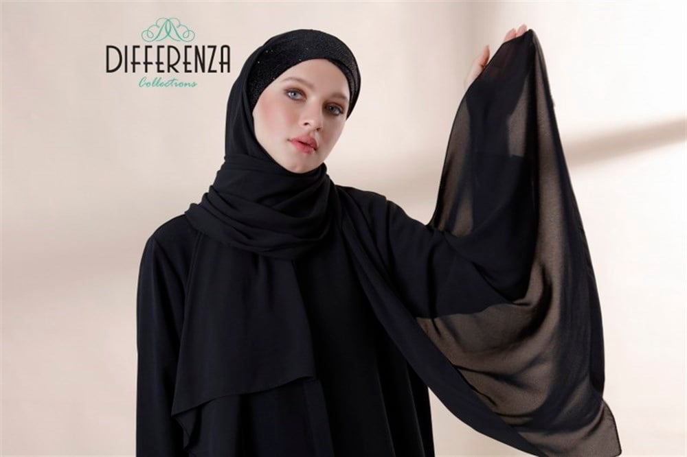 MİNİ PAYET ÇAPRAZ ŞAL-Siyah