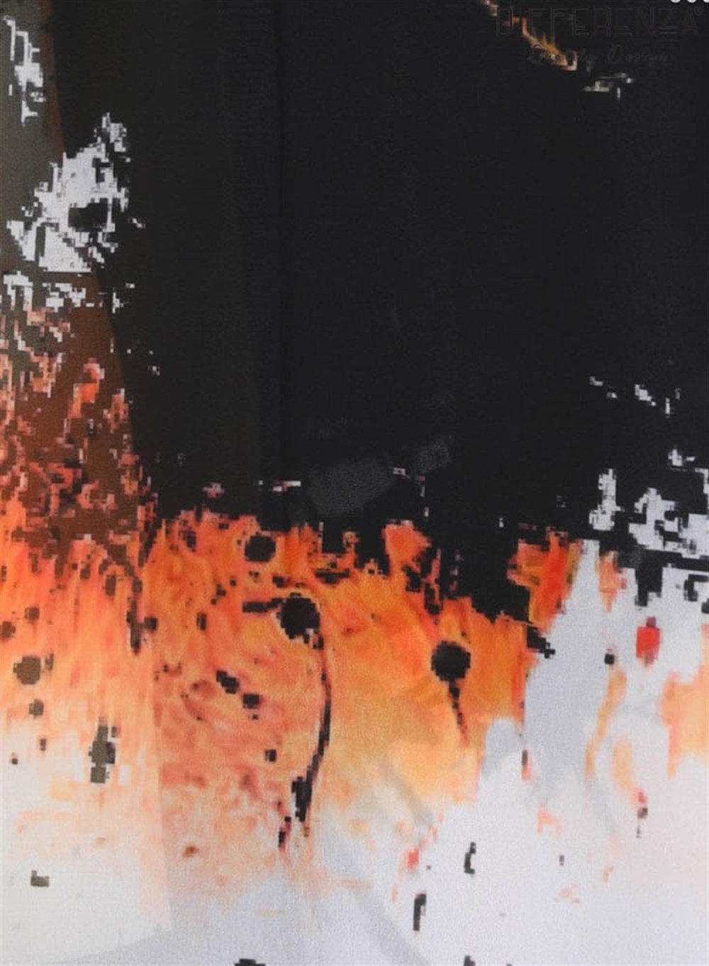 Ring Desenli Şal-Beyaz