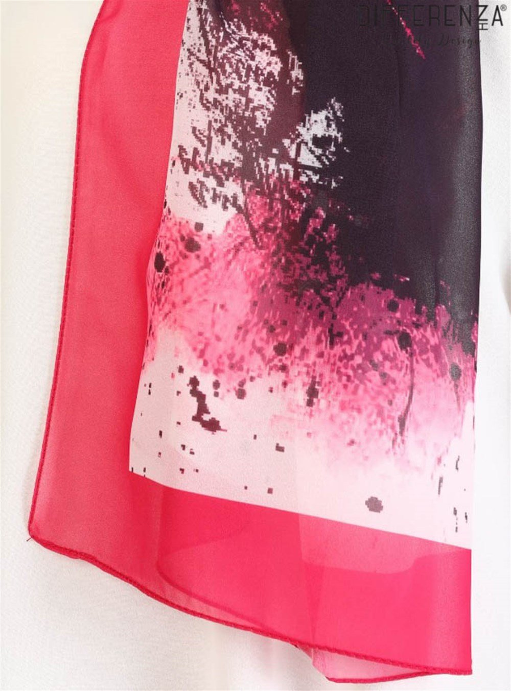 Ring Desenli Şal-Fuşya