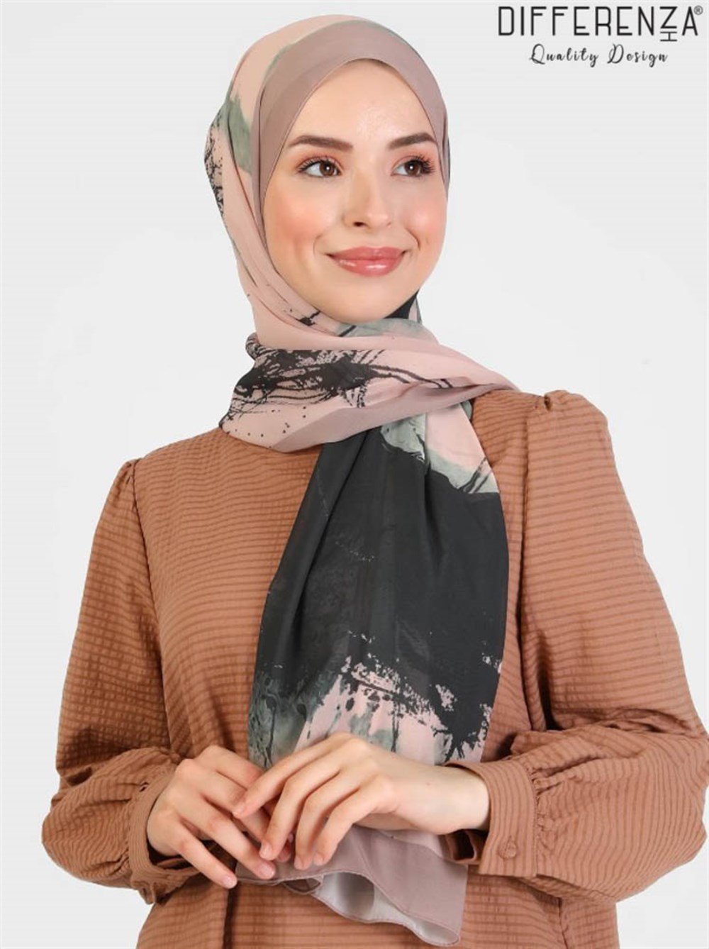 Ring Desenli Şal-Haki