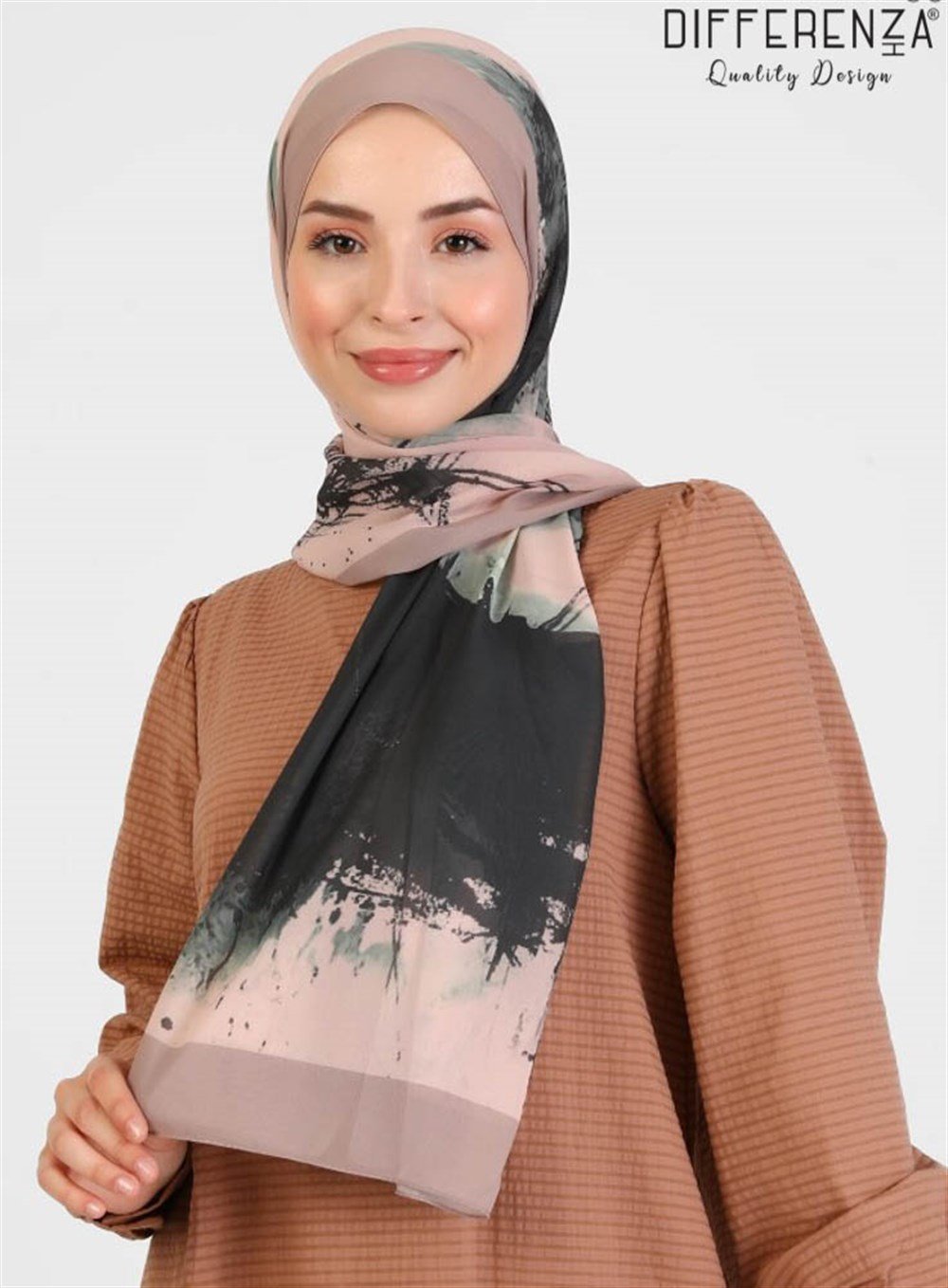 Ring Desenli Şal-Haki