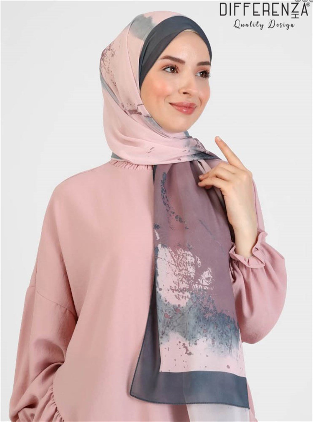 Ring Desenli Şal-Vizon