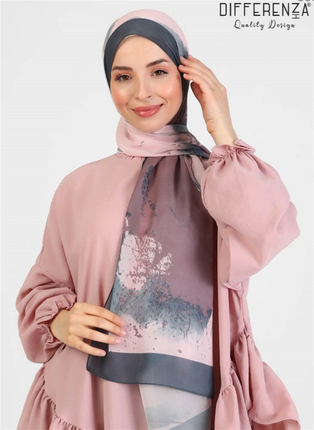 Ring Desenli Şal-Vizon