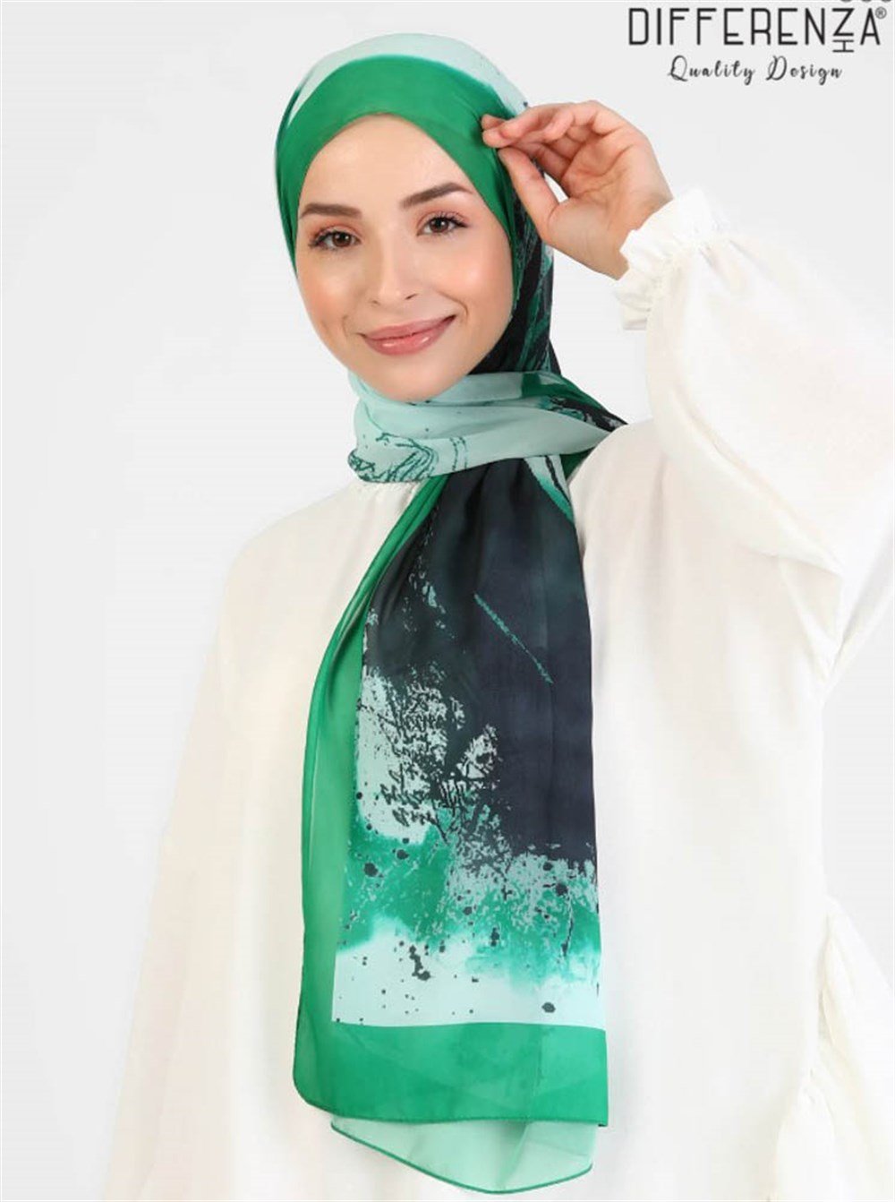 Ring Desenli Şal-Yeşil