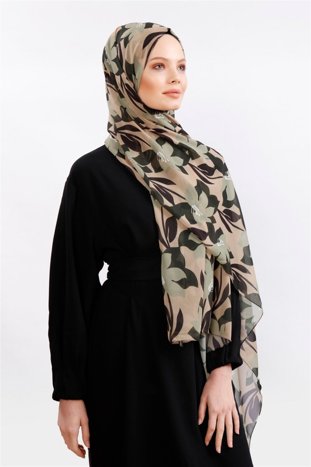 Roseum Şal - Haki / Bej